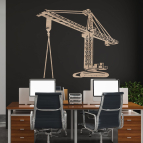 Dřevěný obraz na stěnu – Věžový jeřáb