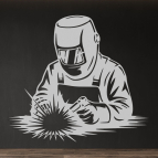 Dřevěný obraz – Svářeč