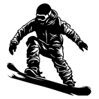 Dřevěný obraz – Skok na snowboardu