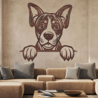 Dřevěný obraz – Pejsek u okraje