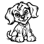 Dřevěný obraz – Roztomilý pejsek