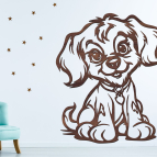 Dřevěný obraz – Roztomilý pejsek