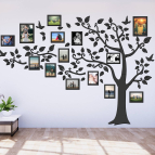 Dřevěný fotorámeček na zeď – Rodinný strom