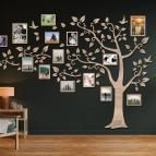 Dřevěný fotorámeček na zeď – Rodinný strom
