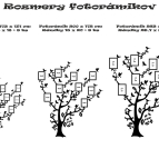 Dřevěný fotorámeček na zeď – Rodinný strom s ptáčky