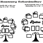 Dřevěný fotorámeček na zeď – Rodinný strom s nápisem