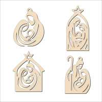 Dřevěná vánoční ozdoba – Betlém