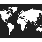 Dřevěná 3D mapa světa ze dvou vrstev