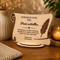 Personalizované poděkování na míru - Pamětní listina