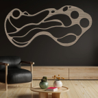 Dřevěný obraz na zeď – Moderní abstrakce organických tvarů