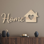 Dřevěný nápis na zeď – Home