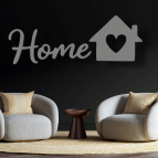 Dřevěný nápis na zeď – Home