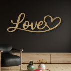 Dřevěný nápis na zeď – Love