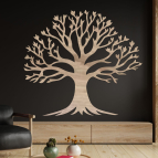 Dřevěný strom života na zeď – Strom rovnováhy