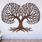 Dřevěný strom života na zeď – Srdce rodiny