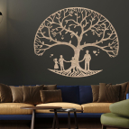 Dřevěný strom života na zeď – Rodinné pouto