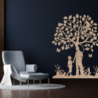 Dřevěný strom života na zeď – Otec a syn