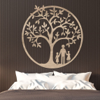 Dřevěný strom života – Rodinný kruh