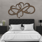 Dřevěný svatební obraz – Propletená srdce lásky