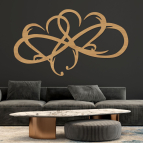 Dřevěný svatební obraz – Propletená srdce lásky