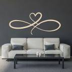 Dřevěný svatební obraz – Nekonečná láska se srdcem