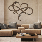 Dřevěný svatební obraz – Jemná propletená srdce