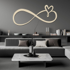 Dřevěný svatební obraz – Nekonečno s kapkou lásky