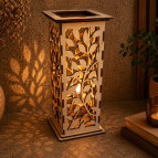 Dřevěný lampáš – Listy světla