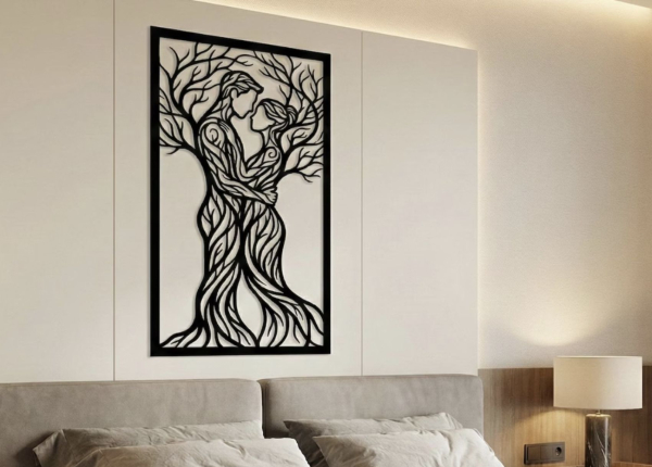 Dřevěný obraz na zeď – Spojení dvou duší