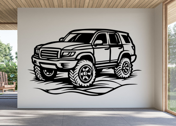 Dřevěný obraz na stěnu – Jeep Off-road