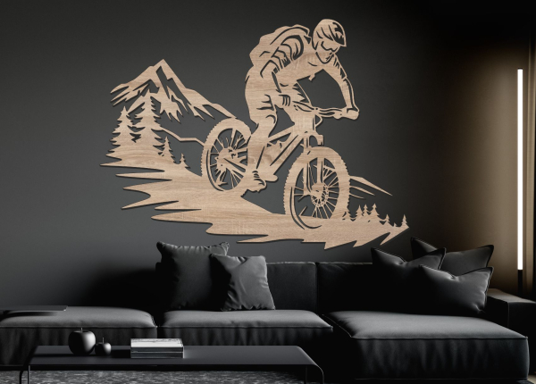 Dřevěný obraz – Sjezd z hor