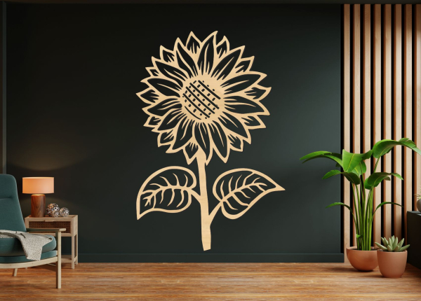 Dřevěný obraz – Slunečnice