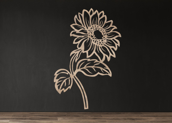 Dřevěný obraz na stěnu – Slunečnice