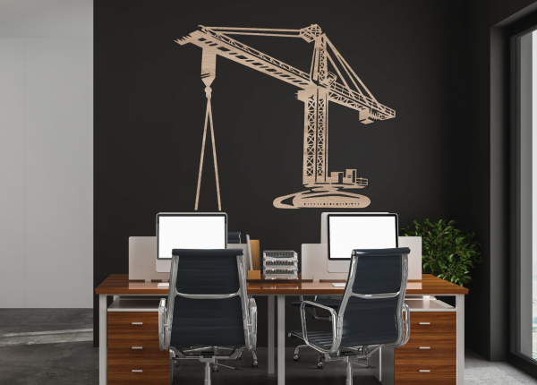 Dřevěný obraz na stěnu – Věžový jeřáb