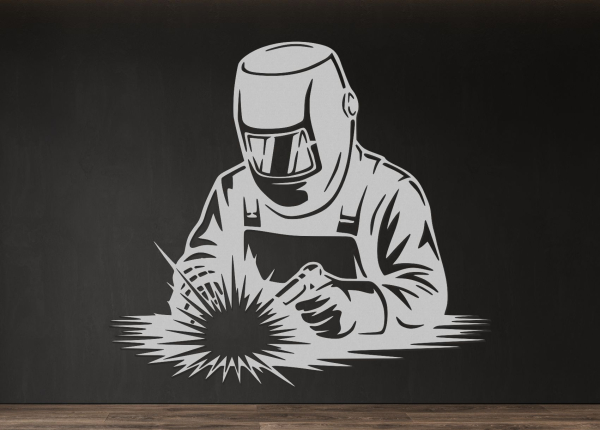 Dřevěný obraz – Svářeč