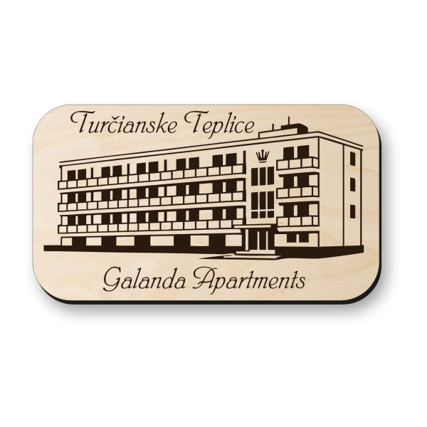 Dřevěná magnetka Turčianske Teplice - Galanda Apartments