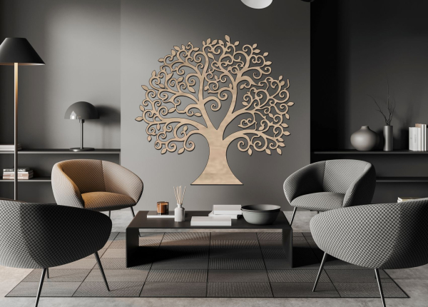 Dřevěný strom života na zeď – Nekonečné větve