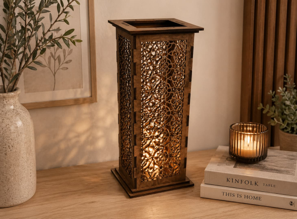 Dřevěný lampáš – Orientální záře